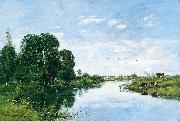 Eugene Boudin The River Touques at Saint Arnoult oil painting on canvas